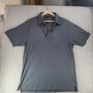 Travis Mathew Polo Shirt Mens‎ Large Gray Pocket Golf Performance Casual Peru